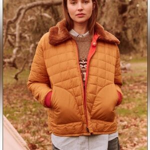 The Logger Puffer by The Great Reversible, Poppy/Amber, removable collar, small